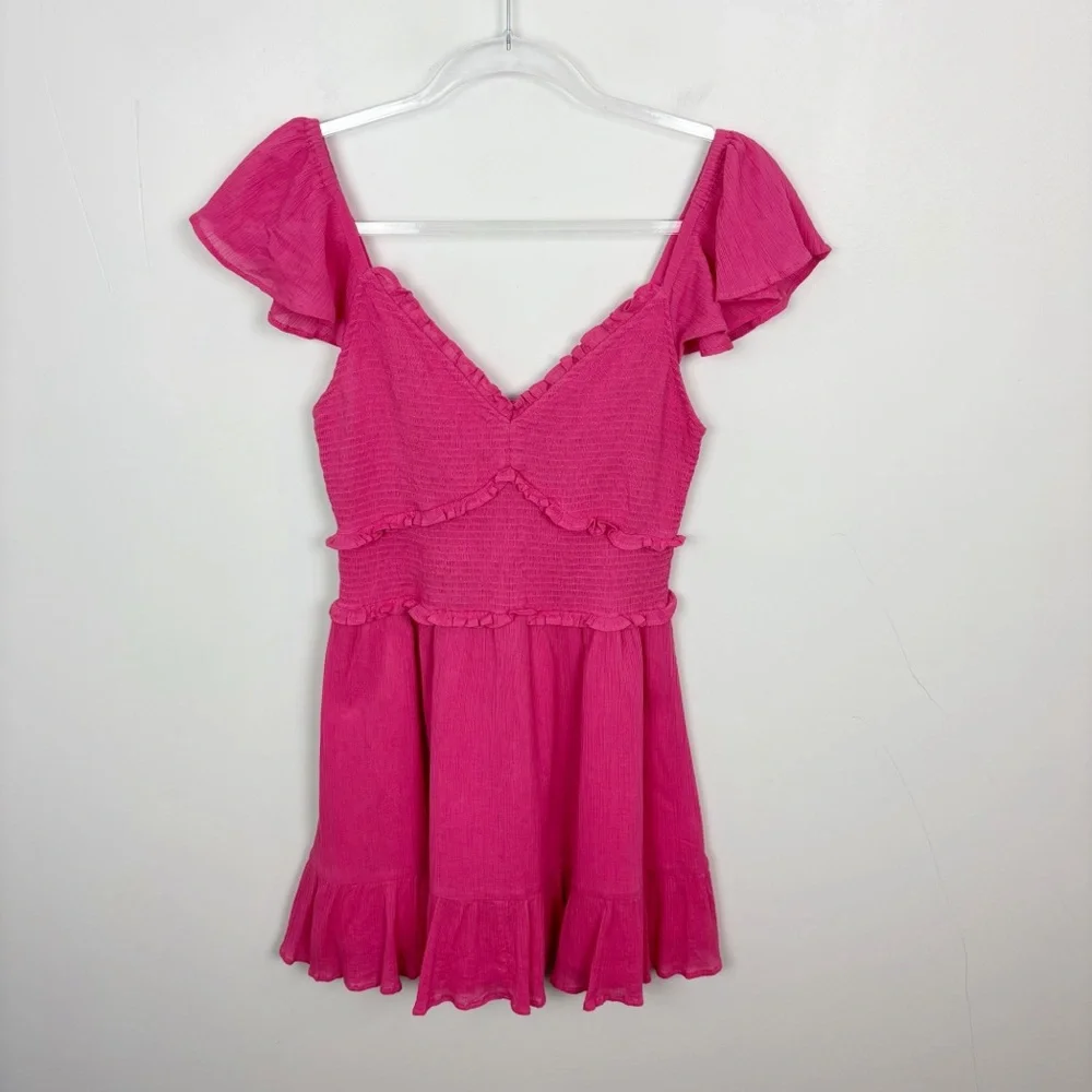 LoveShackFancy Ivella Dress Cotton Gauze Strawberry Moon Pink Size Small - Picture 2 of 8